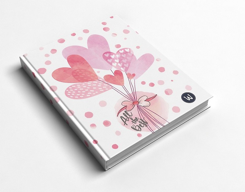 Exclusive-Rococo Strawberry WELKIN Handmade_/Notebook/Handbook All The Best Love Balloon - สมุดบันทึก/สมุดปฏิทิน - กระดาษ 