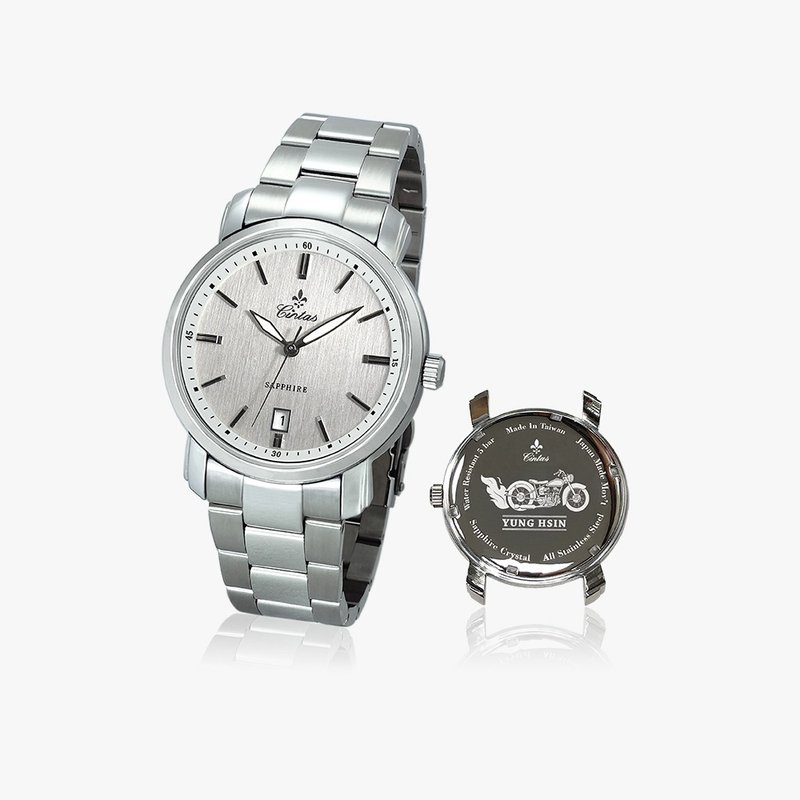 【Cintas Watch】39 mm 8205 MS 鋼色 (底蓋設計訂製) - 男錶/中性錶 - 不鏽鋼 