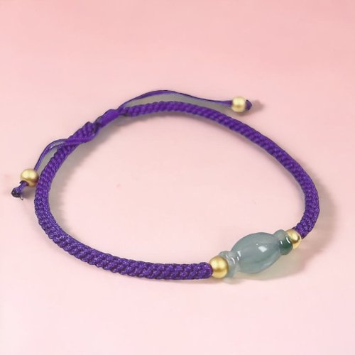 瓔珞珠寶盒 E.L.Jewelry Box 飄花翡翠糖果編織手鍊 | 天然緬甸玉A貨翡翠| 送禮