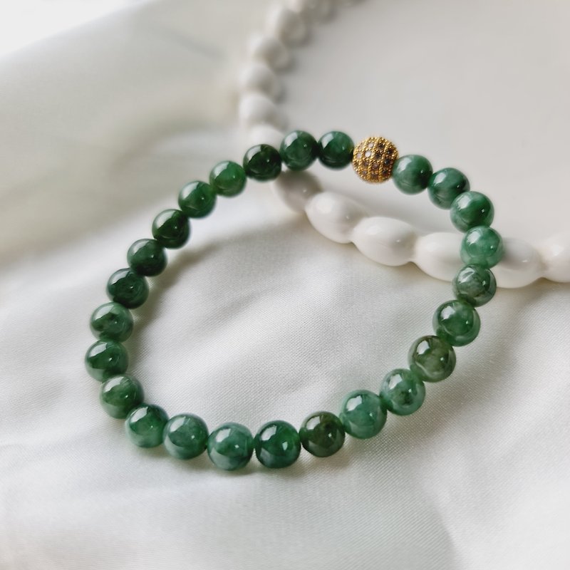 Hydrating Spicy Green Bracelet | Natural Burmese Jade A Grade Jadeite - Bracelets - Jade 