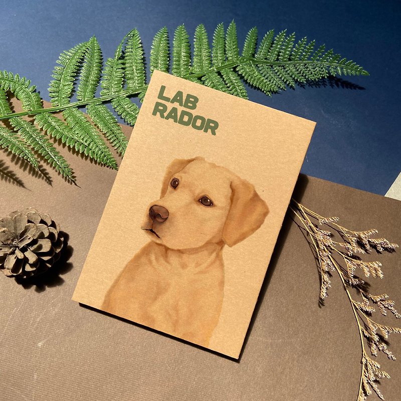 | Pet Friendly City Series | Labrador-Hand-Threaded Glue Notebook Khaki/Black - สมุดบันทึก/สมุดปฏิทิน - กระดาษ หลากหลายสี