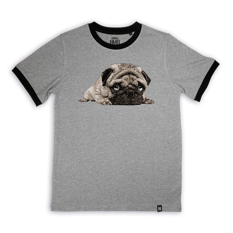 AMO®Original canned cotton T-shirt/AKE/Well-Hidden Trouble Dog - เสื้อยืดผู้หญิง - ผ้าฝ้าย/ผ้าลินิน 