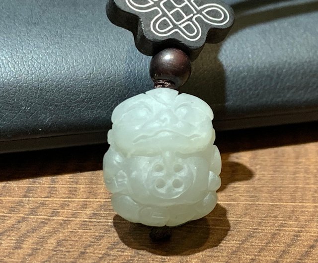 貔貅 天然石ネックレス/ 翡翠 Pure Jade Crystal Shop ～無料奉献～天然賀天翡翠スモーク