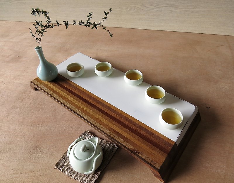 HO MOOD wood fight series - tea tray - ที่รองแก้ว - ไม้ สีนำ้ตาล