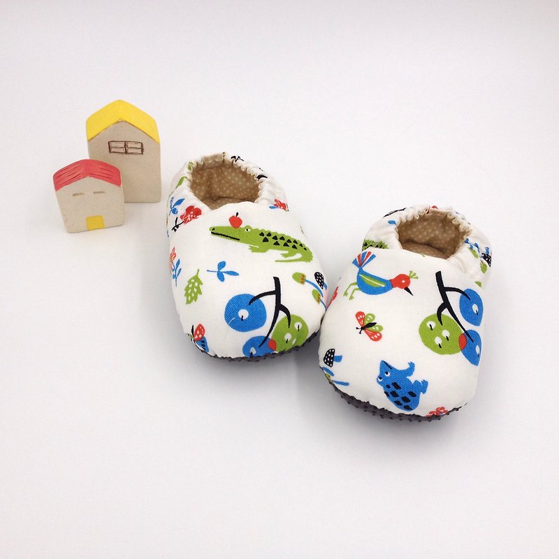 Four-color forest-toddler shoes/baby shoes/baby shoes - รองเท้าเด็ก - ผ้าฝ้าย/ผ้าลินิน สีน้ำเงิน