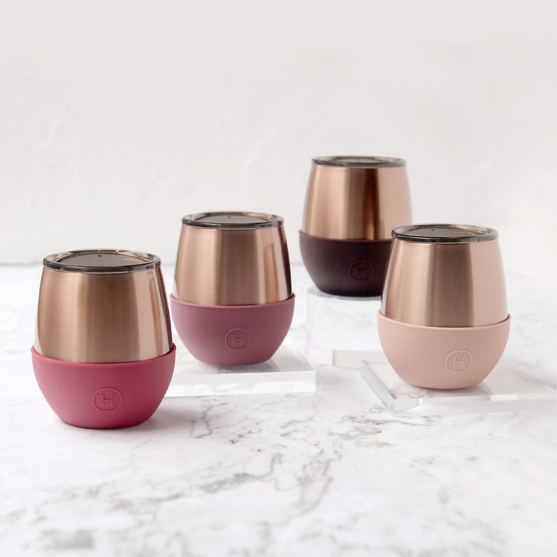 Delicia Collection | Pink Gold Tumblers (4pcs) - Vacuum Flasks - Stainless Steel Pink