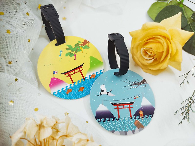 Attractions Series [Torii] Luggage Tag Set/Birthday Gift/Customized (set of two pieces) - Luggage Tags - Plastic Multicolor
