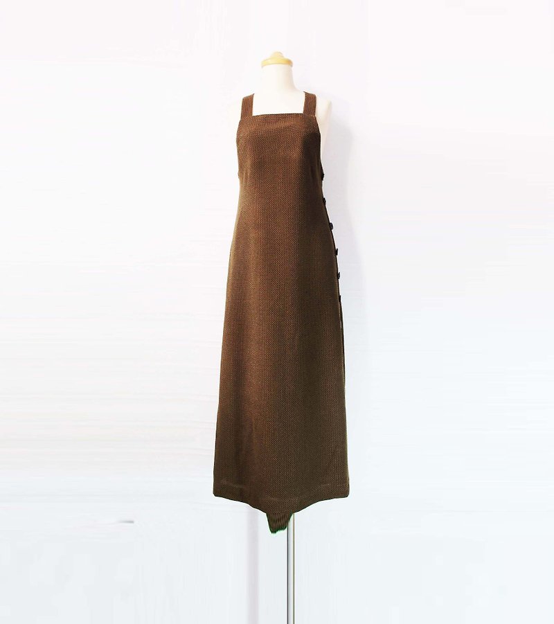 Wahr_wool vest long dress - One Piece Dresses - Other Materials 