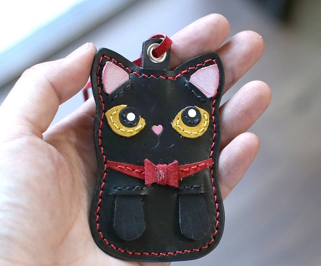 がま口　キーホルダー　手編み　猫ちゃん がま口キーホルダー手編み猫ちゃん
