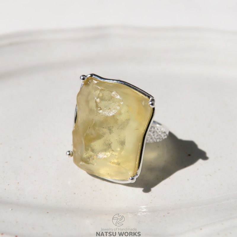 リビアングラス リング / Libyan Desert Glass Ring 2 - 戒指 - 寶石 黃色