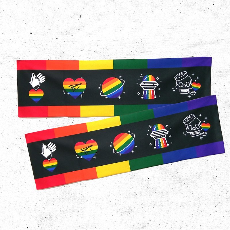 Rainbow Planet Sports Towel - ผ้าขนหนู - วัสดุอื่นๆ หลากหลายสี