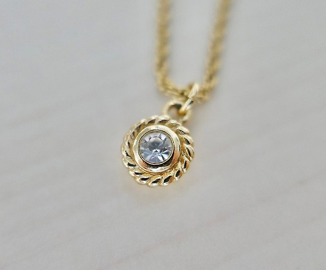 Vintage Christian Dior Crystal pendant necklace - Shop unmemoire