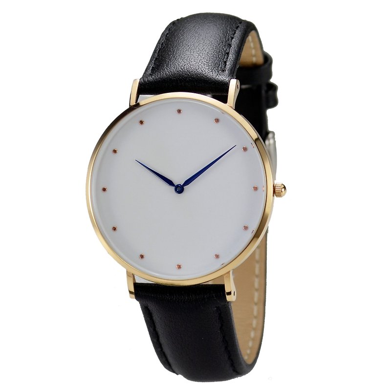 名前のない古典的なシンプルな時計のブルー手-グローバルな無料輸送 - 腕時計 ユニセックス - ステンレススチール ブルー