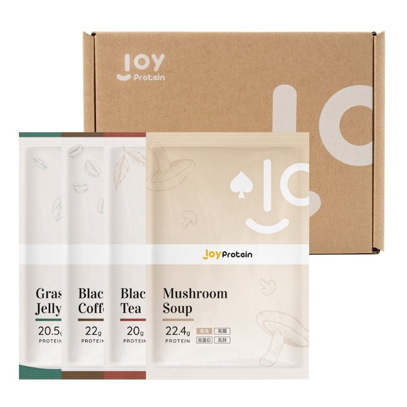 【JoyProtein】高蛋白粉包綜合12入 咖啡. 紅茶. 仙草. 菇菇 四款 - 養生/保健食品/飲品 - 其他材質 