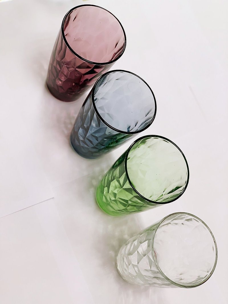 イタリアボルミオリロッコダイアモンドドリンクカップ470ml（全3種類） - グラス・コップ - ガラス ホワイト
