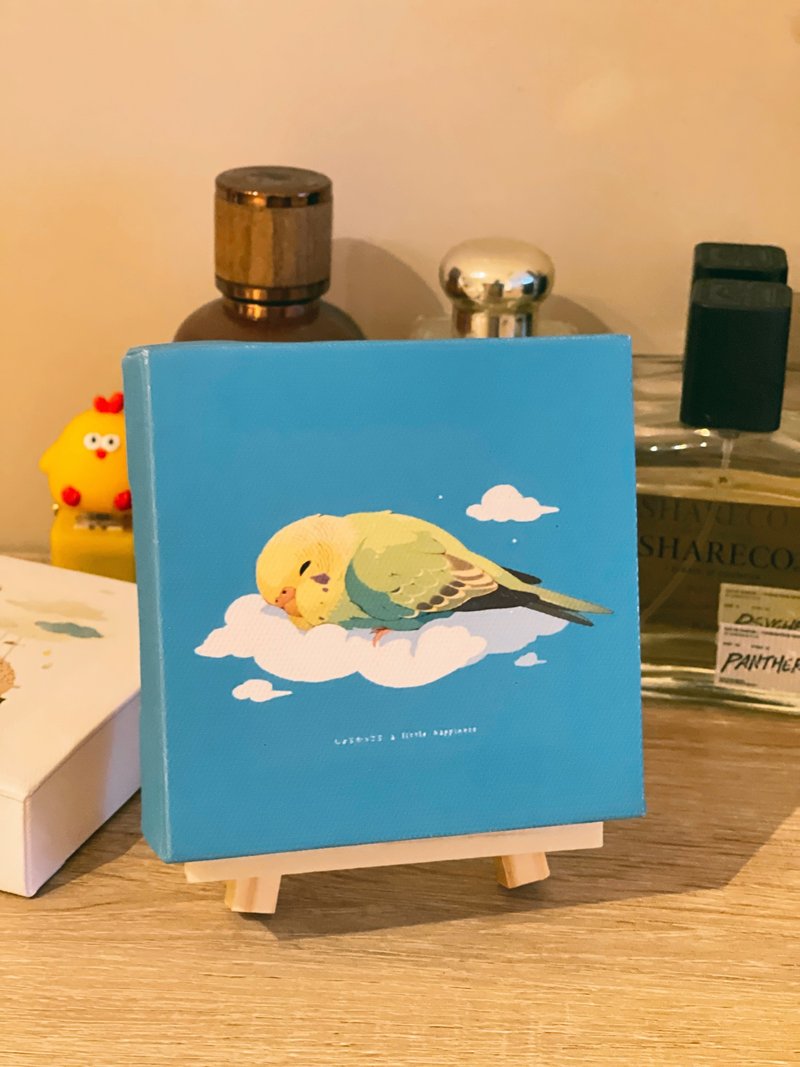 Lucky cockatiel/canvas/frameless painting/decoration - กรอบรูป - วัสดุอื่นๆ หลากหลายสี