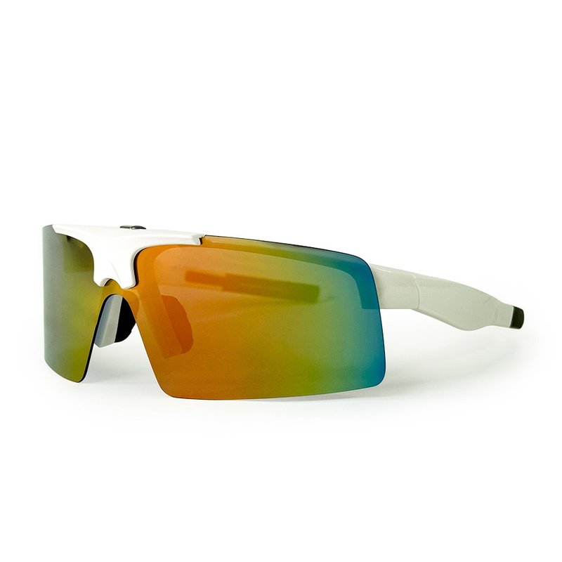 【ACEKA】Snowflake white flip-up sports sunglasses (TRENDY casual sports series) - Sunglasses - Other Materials 