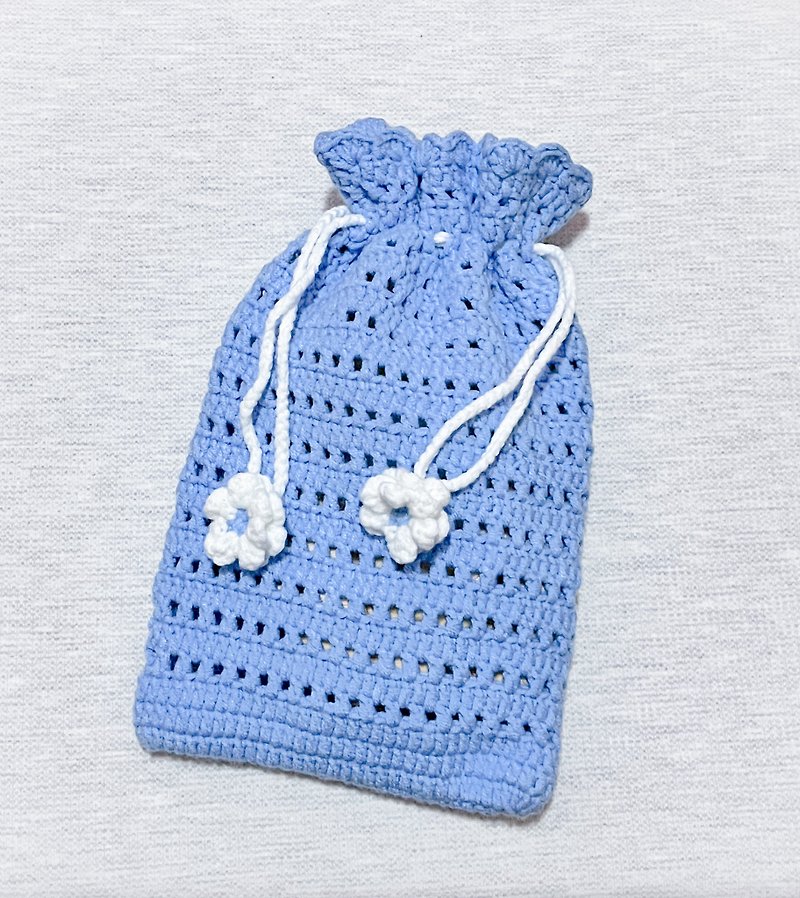 [Beam pocket series] hand-made woolen woven drawstring pocket/cosmetic bag/dancing shoe bag - Drawstring Bags - Cotton & Hemp Multicolor