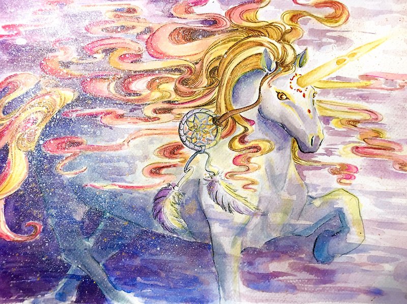 A Unicorn Watercolor Portrait for you