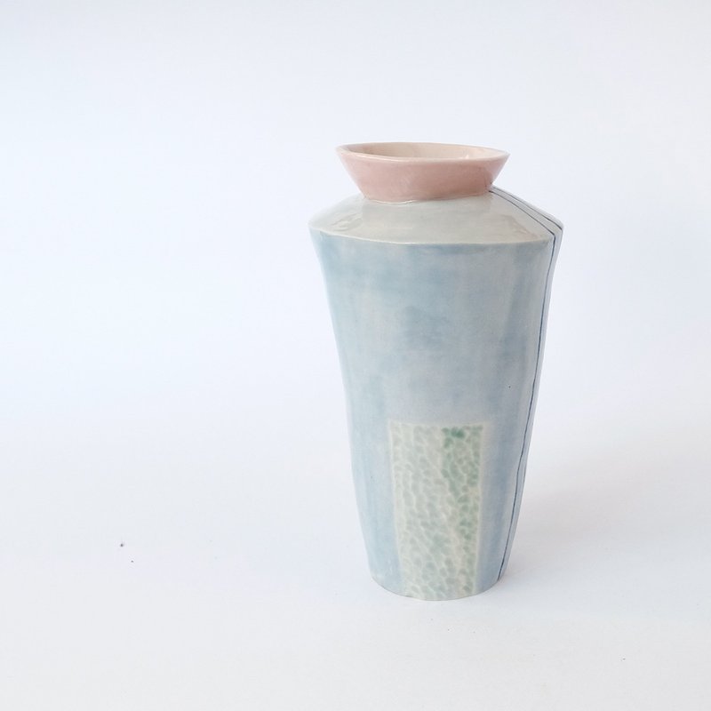 向大師致敬系列－David Hockney / 花瓶 - 花瓶/花器 - 陶 藍色