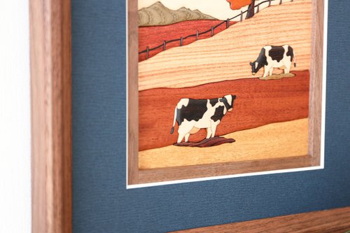 MUKU工房 工房ペッカー 寄木額絵 牧場 工房ペッカー YO 寄せ木絵 牧場 - ショップ MUKU工房 ウォール
