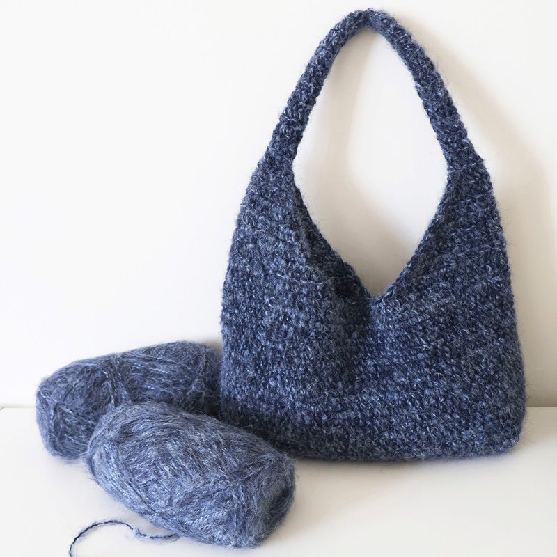 【 DIY教學影片材料包 】曠野馬海肩背包 贈新手必看基本針法 - 編織/羊毛氈/布藝 - 羊毛 