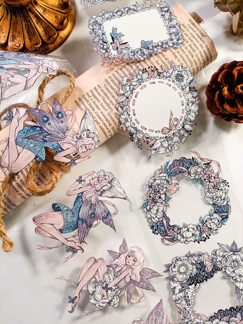 WF740_language of flowers_special edition / Masking Tape/Masking Tape - มาสกิ้งเทป - พลาสติก หลากหลายสี