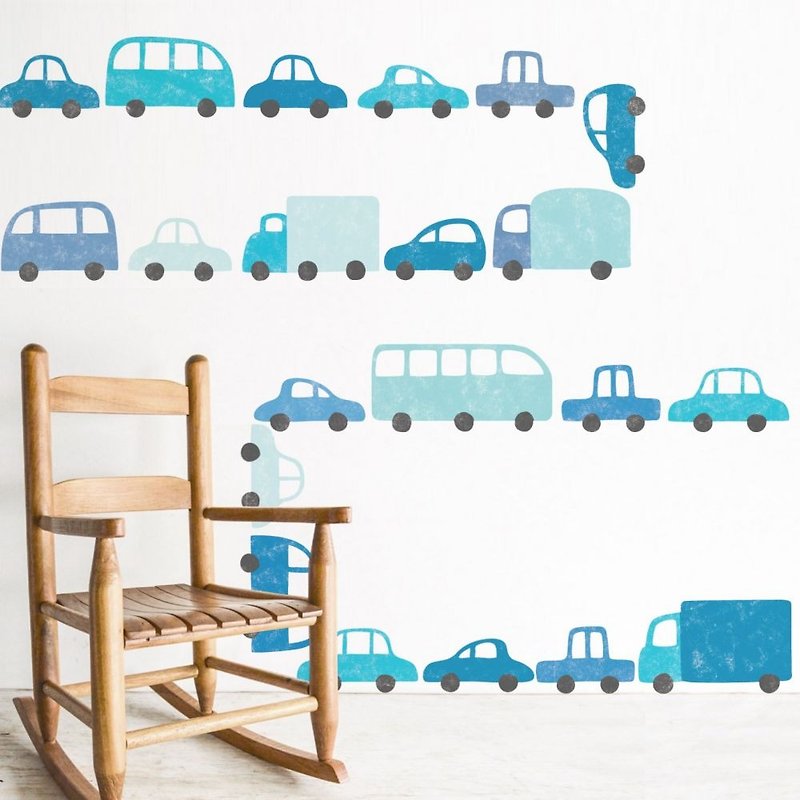 Spanish Tresxics Puff Car Wall Sticker (Blue) - Other - Polyester Blue