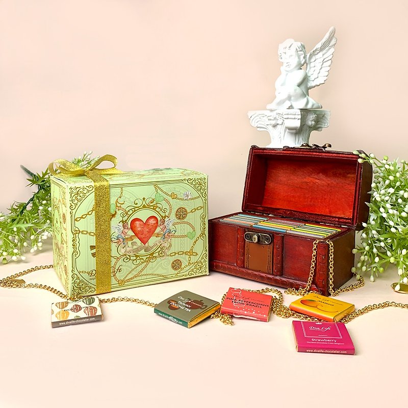 【Diva Life】Classic Jewelry Box 30 Packs (Golden Vow) - Chocolate - Wood Brown