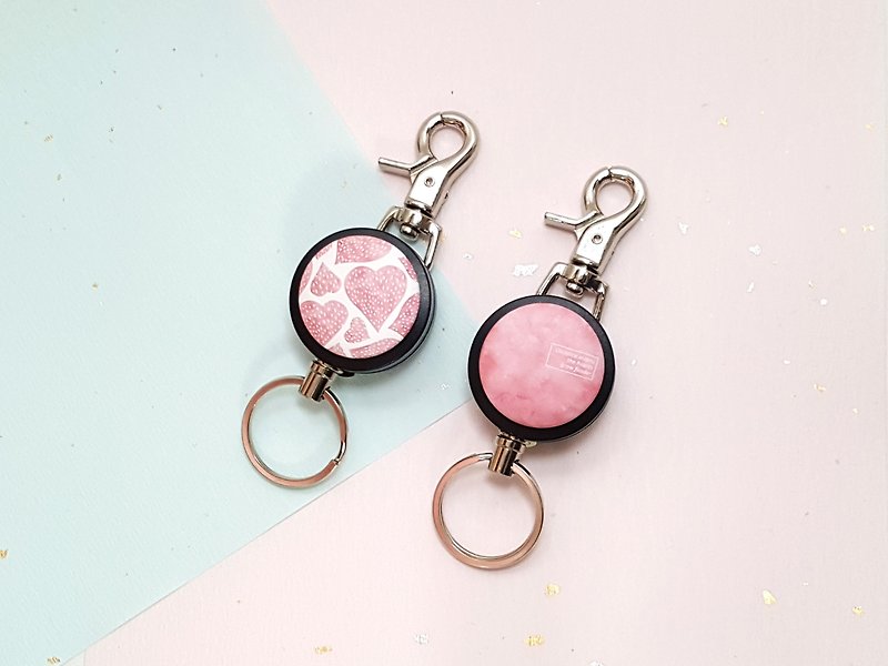 i good slip telescopic key ring - gradient color series / rendering - love _AYN6 - Keychains - Other Materials Pink