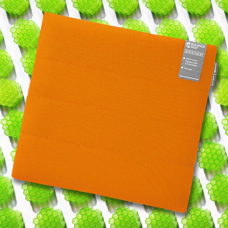 Bilishu BalanceOn Honeycomb Gel Health Cushion M Orange - หมอน - วัสดุอื่นๆ สีส้ม