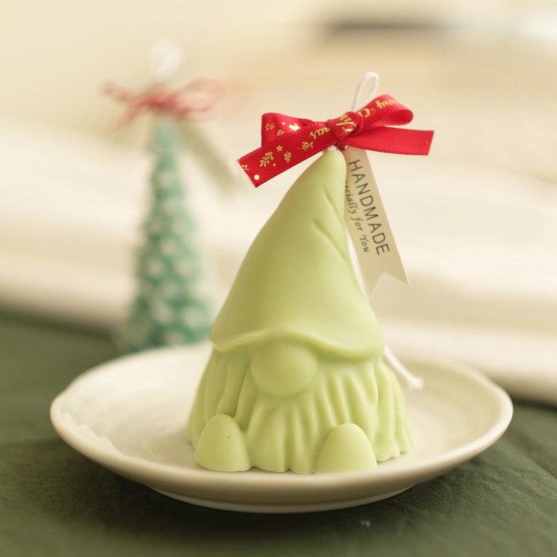 節慶限定 聖誕交換禮物 小精靈香氛蠟燭 - 香氛蠟燭/燭台 - 蠟 綠色