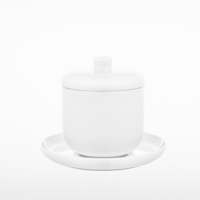 TG Chinese-style Porcelain Soup Tureen Set 300ml - Bowls - Porcelain White