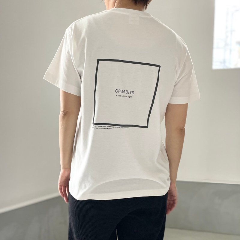 オーガニックコットン Tシャツ ユニセックス 7色展開 【オフホワイト】 - 女 T 恤 - 棉．麻 白色