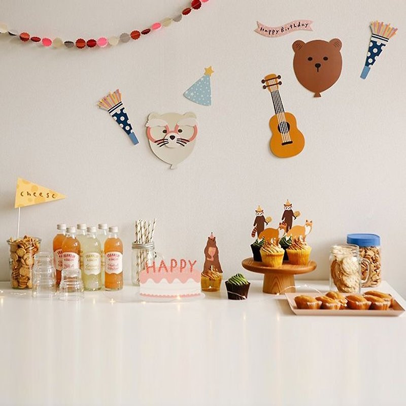 Dailylikeハウスパーティーは、小さなオブジェクトの写真を撮る-01幸せな誕生日、E2D45926を - 置物 - 紙 ブラウン