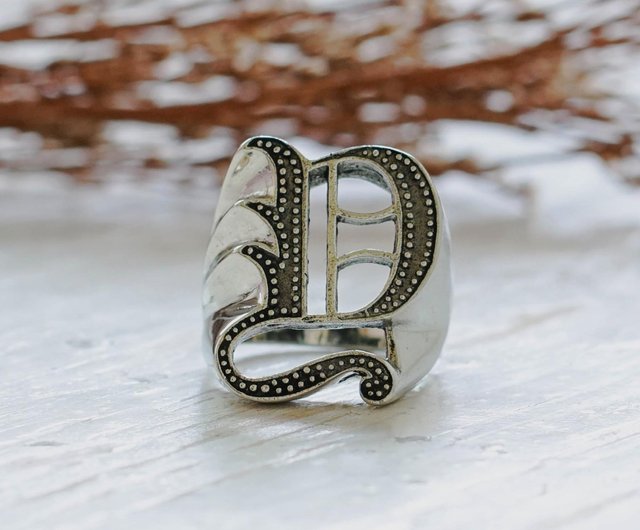 Letter biker sale rings