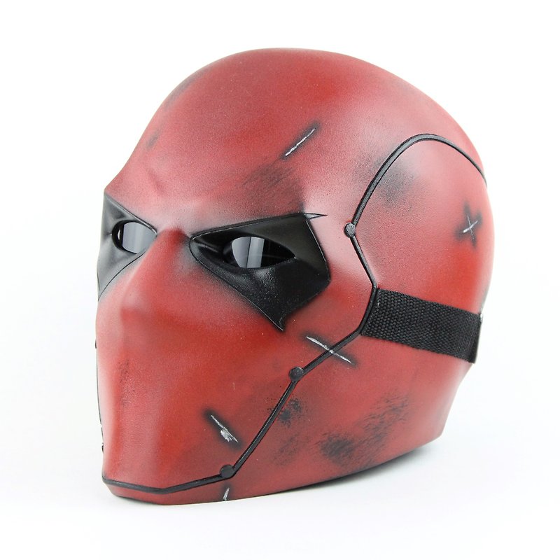 Red Hood Helmet from Computer Game, Halloween Mask, Superhero Costume - 口罩/口罩收納套 - 塑膠 紅色