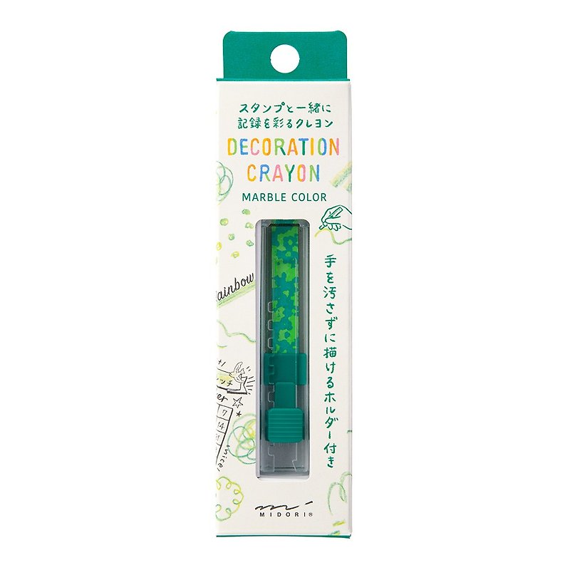 Wax Other Writing Utensils Multicolor - MIDORI Square Color Crayon Yellow Green × Green