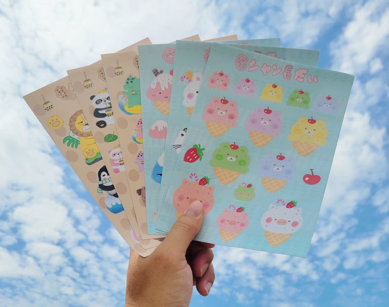 animal waterproof stickers - สติกเกอร์ - กระดาษ 