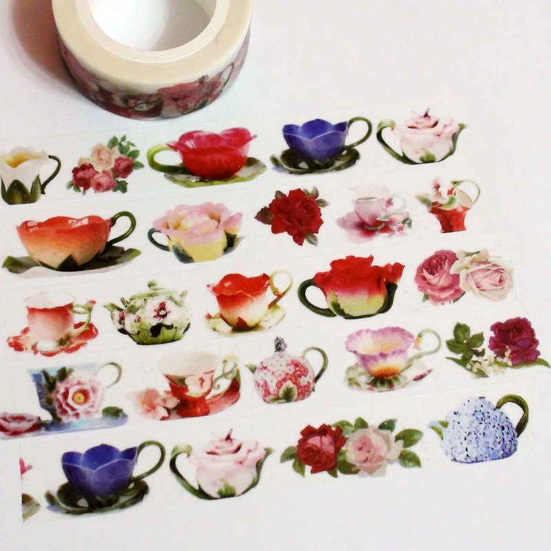 Masking Tape Rose Tea - Washi Tape - Paper 