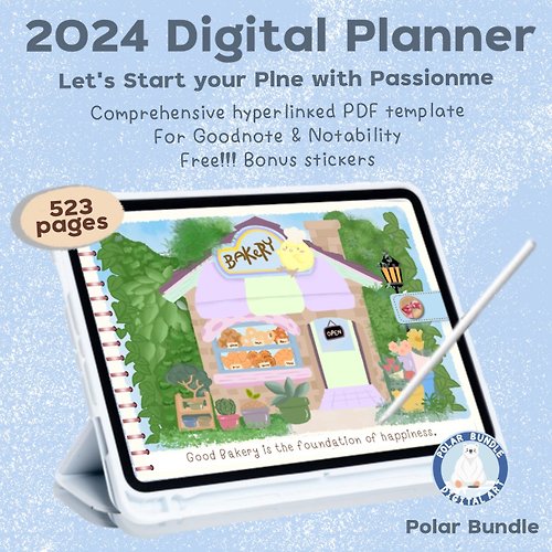 Polar Bundle POLAR BUNDLE : 2024 Digital Planner (Free Memo pad & Sticker)