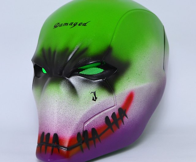 Inspired Red Hood Joker Style Helmet Joker Mask Red Hood Mask Damaged Superhero Shop Maskcraftpskov Face Masks Pinkoi