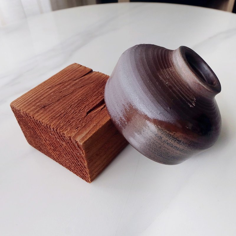 Natural fallen ash wood fired tea bowl - ถ้วย - ดินเผา 