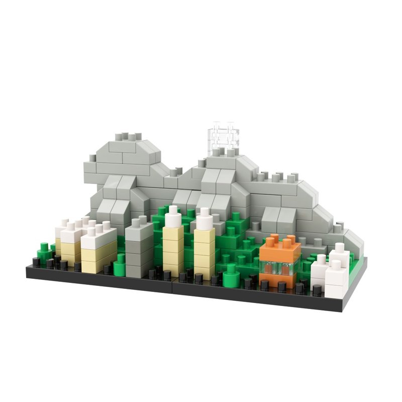 Archbrick Hong Kong Lion Rock Name Card Stand Pixel Nanoblock - ของวางตกแต่ง - พลาสติก หลากหลายสี