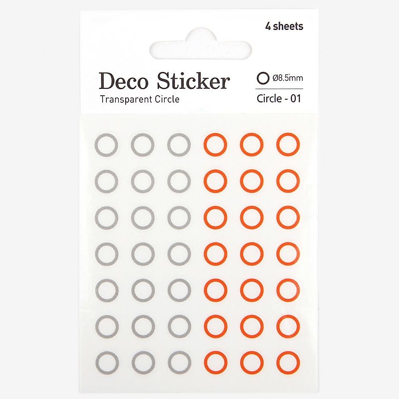 Dailylike-TC decorative label (4 into) - ring 01, E2D27782 - สติกเกอร์ - พลาสติก สีแดง