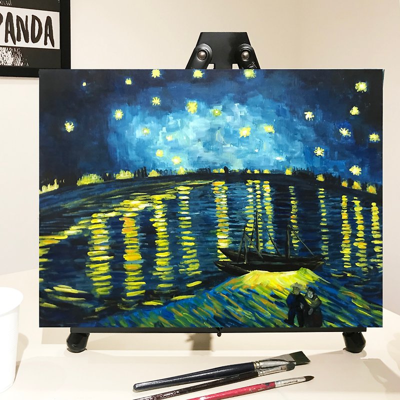 【體驗】梵高 羅納河上的星夜 塑膠彩畫班