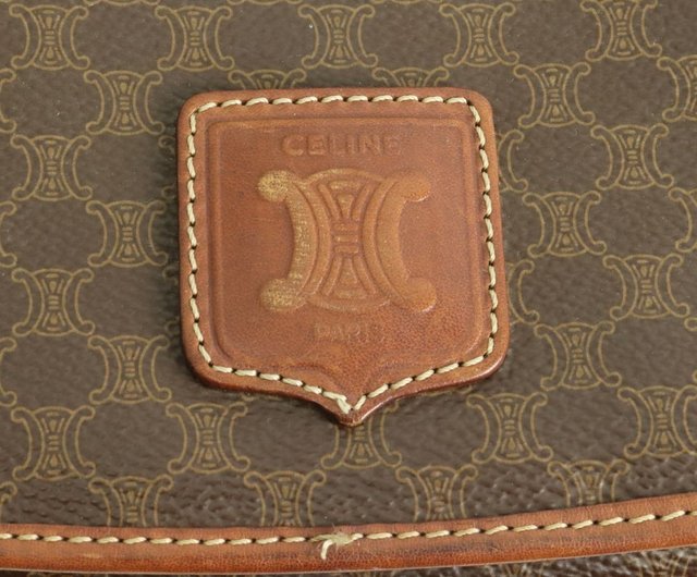 VINTAGE CELINE 紐ロゴ マカダム デザインリュック バッグ