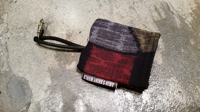 AMIN'S SHINY WORLD crude hand-woven custom national wind T Wallets - ที่ห้อยกุญแจ - ผ้าฝ้าย/ผ้าลินิน หลากหลายสี