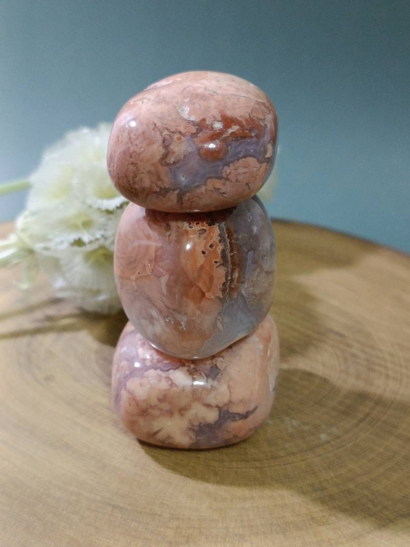 Sakura Agate Rolling Stone/Ore/Agate/Crystal/Chakra Stone/Balance/Blood Circulation - Items for Display - Crystal 