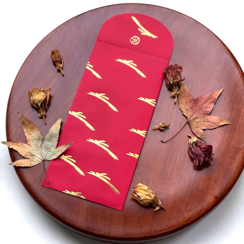 紅包袋/紅底小金兔/ 中款-三入 - 紅包袋/春聯 - 紙 